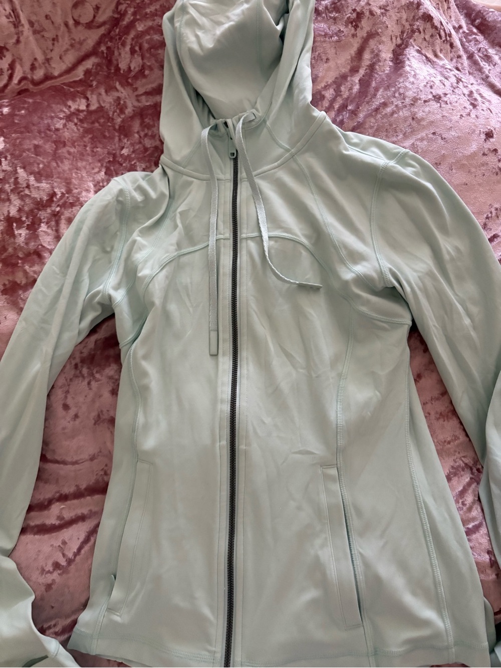 lululemon athletica Mint Green Hooded Zip Jacket